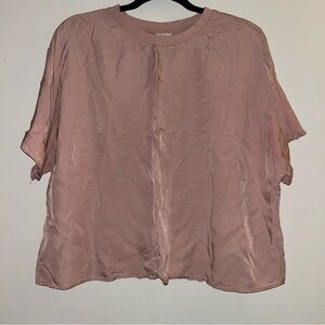 A New Day Women’s Pink Boxy Oversized Short Sleeve Shirt XXL